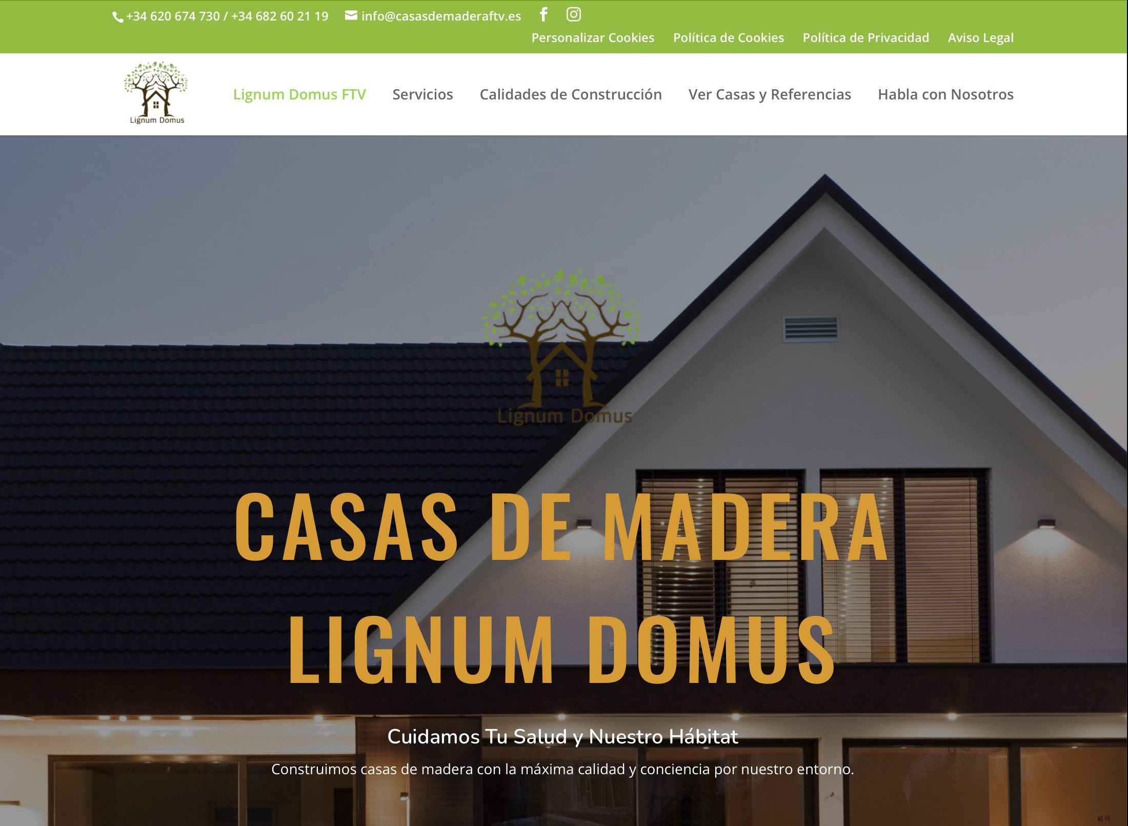 Diseño Web para Lignum Domus