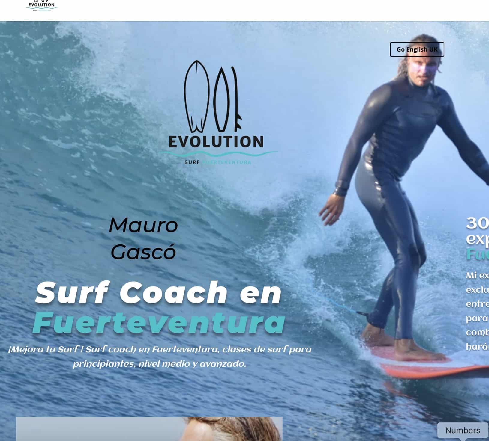 Diseño web para escuela de surf en Fuerteventura 
