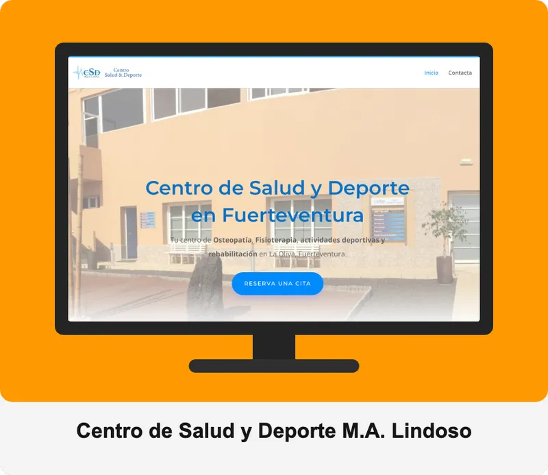 Diseño web realizado para CSD, centro de salud y deporte Miguel Angel Lindoso